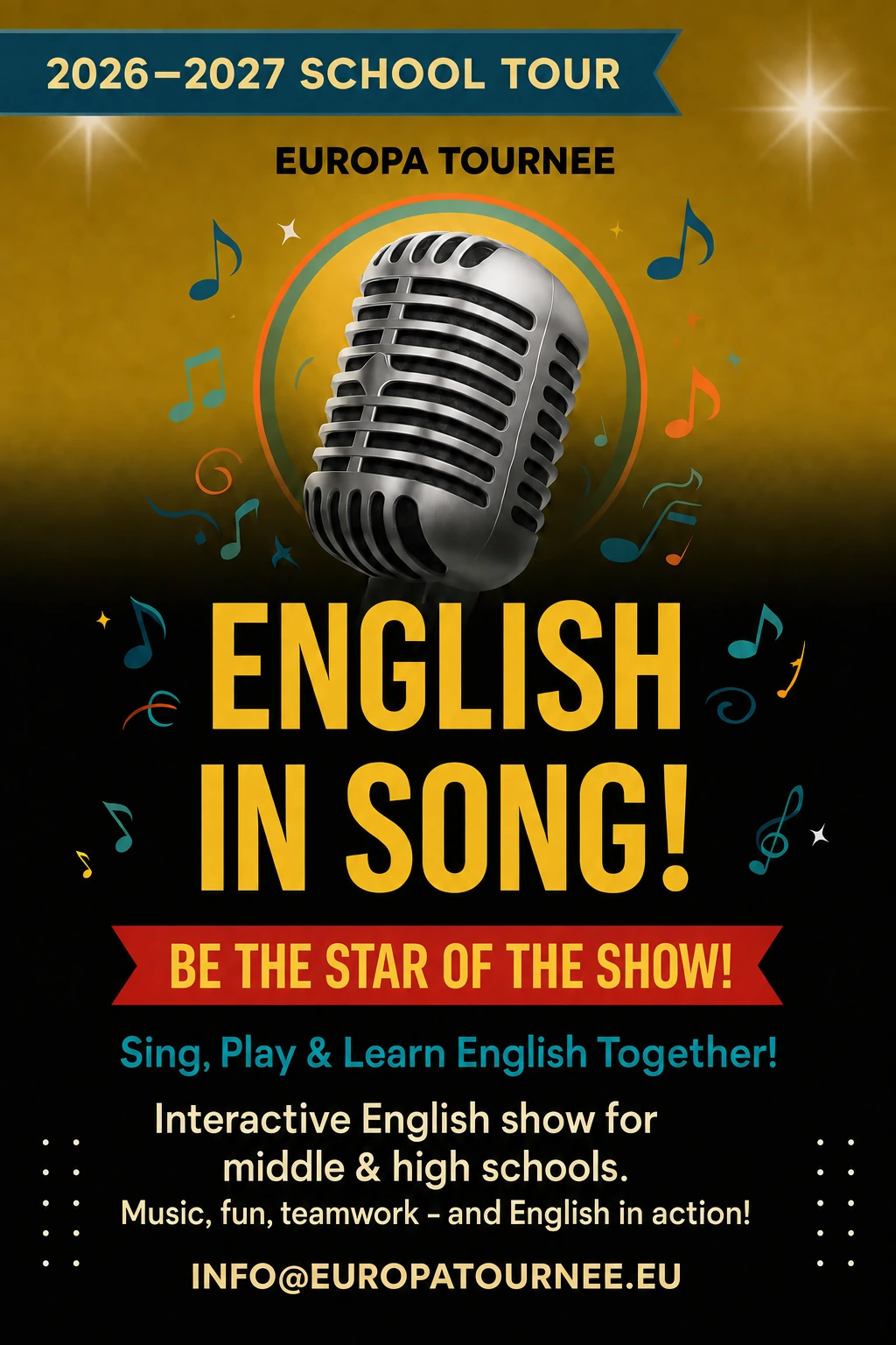 Cartel del espectáculo English in Song